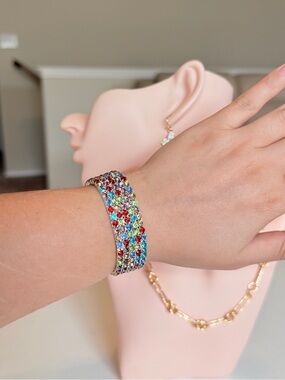 Multicolor Crystal Stretch Bracelet